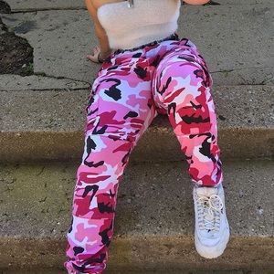 Pink camo pants